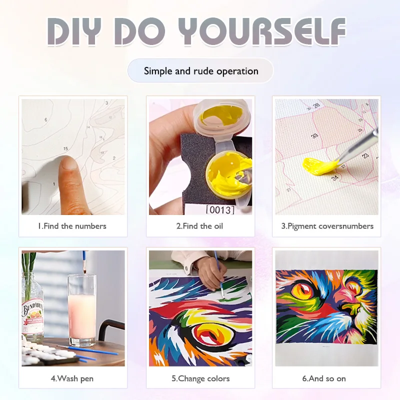 Hand Painting Animal Cat In Bedroom Living Room Landscape Painting By Numbers Kit DIY Artwork Canva Art GiftHome Decoration Gift 3 Hand Painting Animal Cat In Bedroom Living Room Landscape Painting By Numbers Kit DIY Artwork Canva Art GiftHome Decoration Gift 3