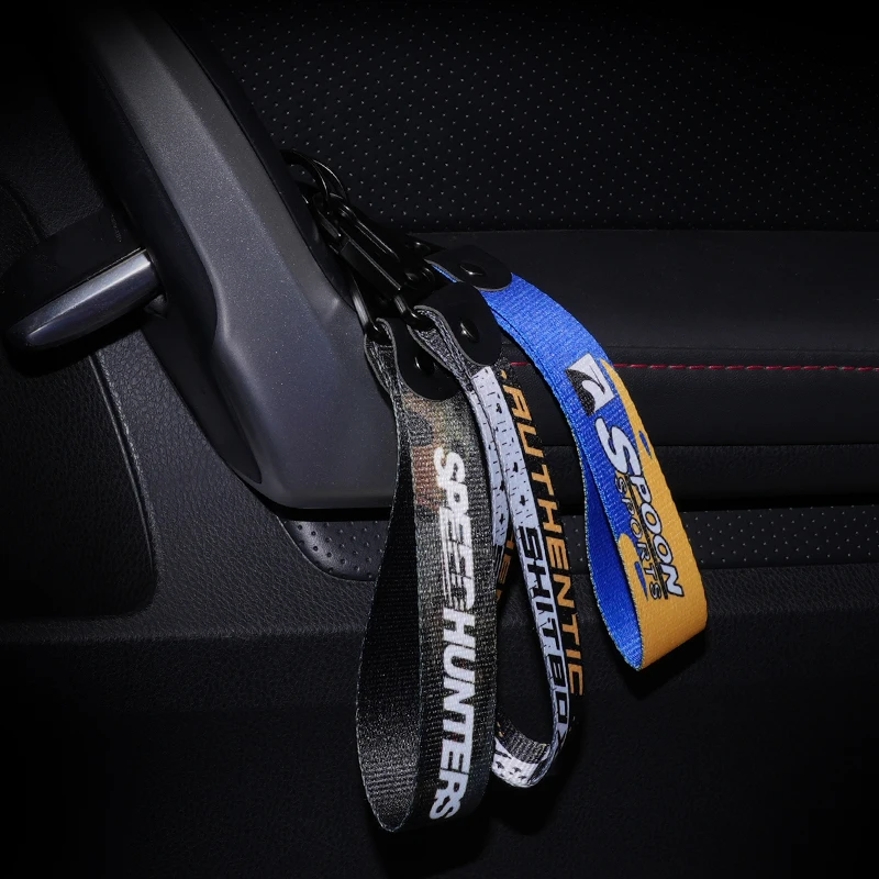 Anti lost keychain keychain holder 1PCS JDM Key Tag Racing Car Motorcycle Keychain Ring Car Lanyard Key Strap Accessories For Fake Taxi HKS