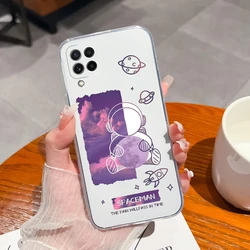 Cute Dinosaur Soft Slim Silicone Transparent Shockproof Phone Case - Samsung A22 (5G) (U271)