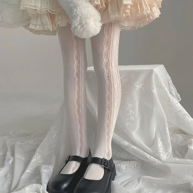

Girls Tights Children Fishnet Tight Hollow Pantyhose Fantasy Love Lace Pantyhose