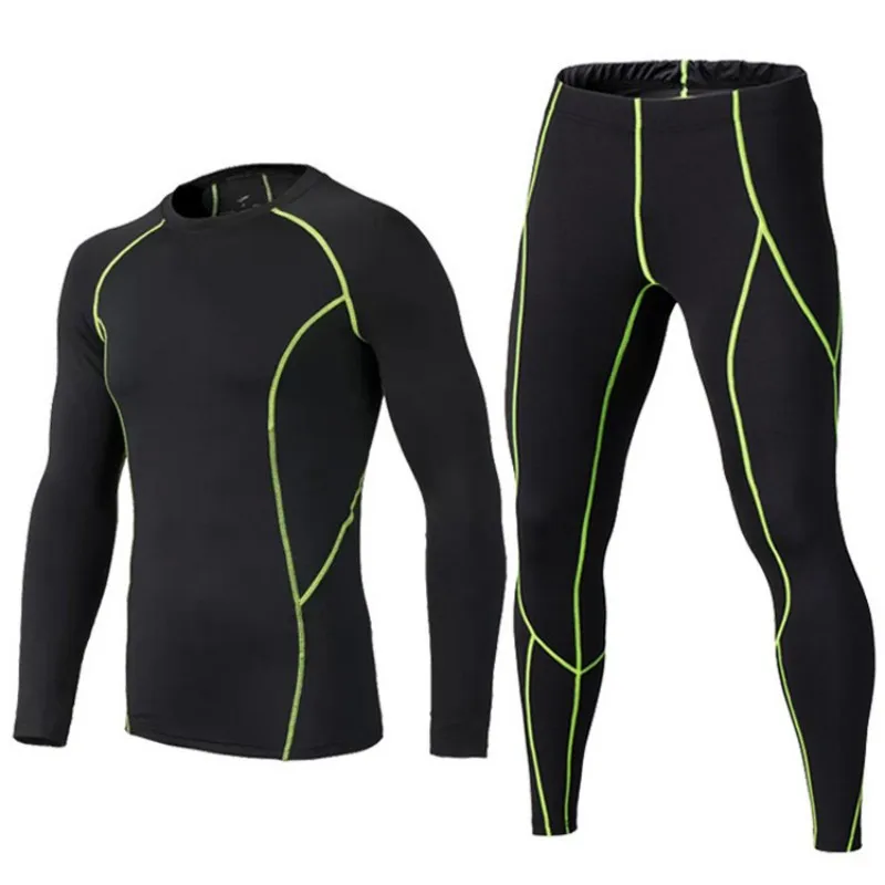 

Tracksuit Mens Workout Compression Sportswear Suits Gym Running Tights Breathable Quick Dry Training Exercise Men Clothing