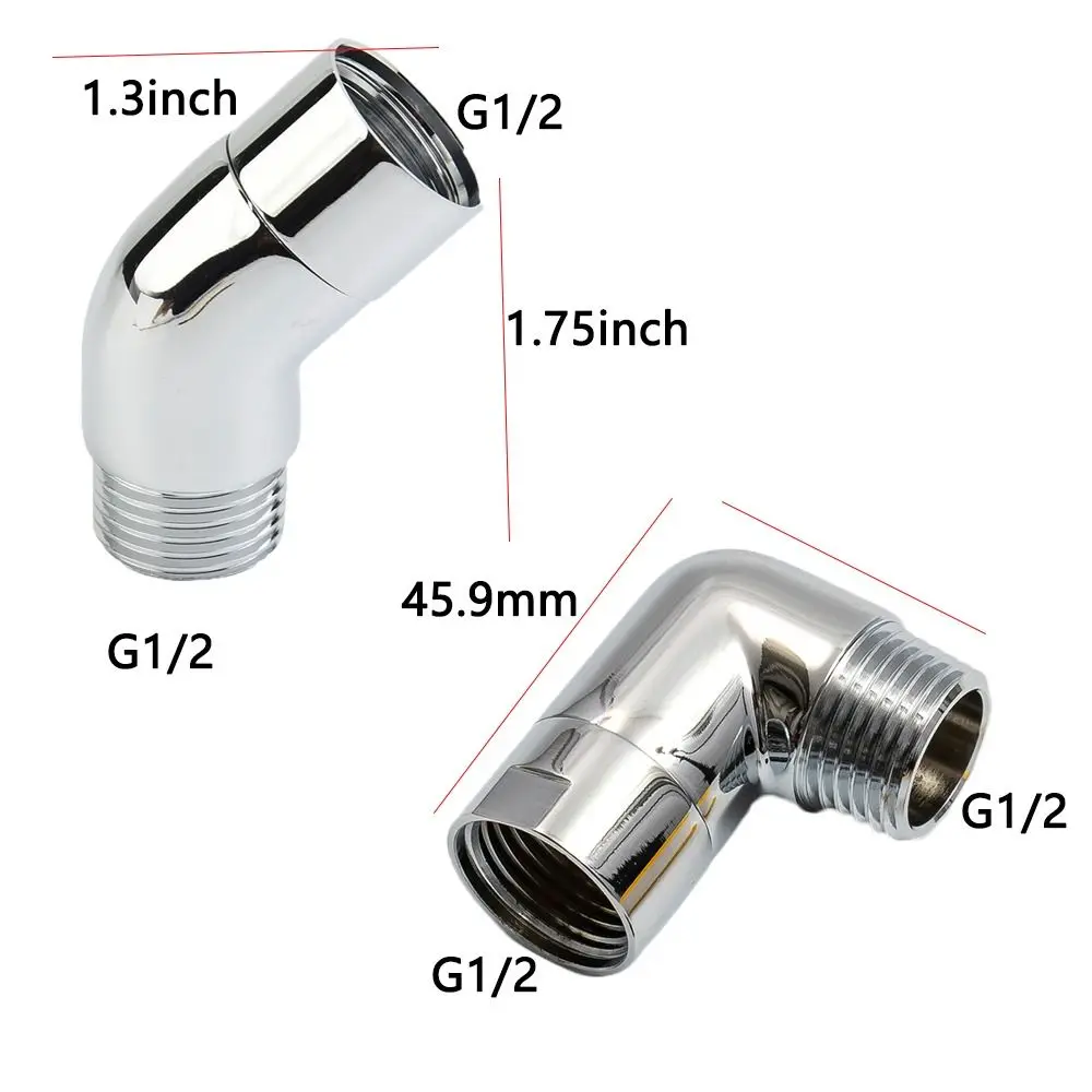Description Picture 2 of itemShower Elbow Adapter Shower Arm Extension G1/2 Connections Shower Connector Durable Bathroom Sprinkler Nozzle Accessories