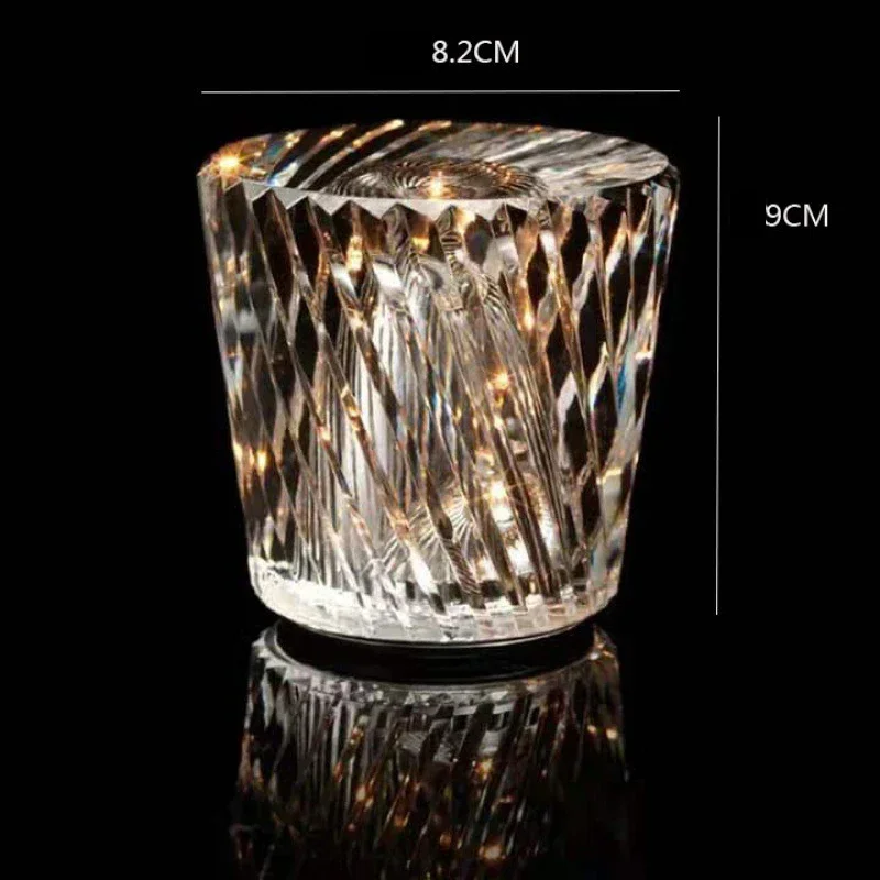 

bar atmosphere led table light restaurant living room new diamond night lamp K9 crystal rechargeable table lamp bedroom lamp