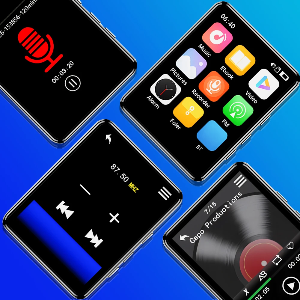 Ŀ ִ  ׷ ÷̾, MP3 ÷̾, FM   å, 2.4 ġ ġũ Bluetooth-Compatible5.3, 16 GB, 32 GB, 64GB