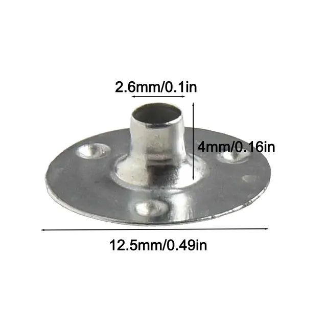 500PCS Candlewick Base Round Iron Sheet Convenient Wicks Holder Candle Wicks Sustainer Tab For Birthday Anniversary Candle DIY 6