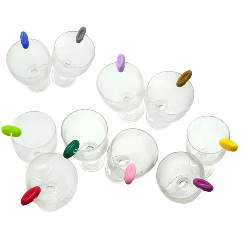Silicone Red Wine Glass Marker Charm Drinking Glass Identification Cup Labels Tag Signs Party Supplies
