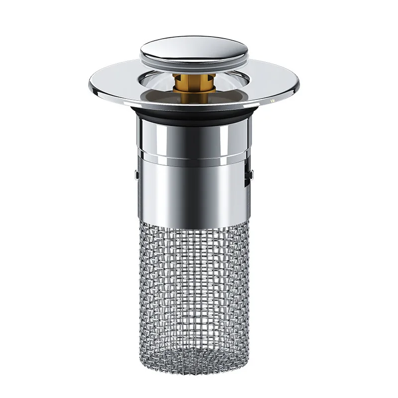 1pc Hand washing art basin filter bounce core leak plug basin sink accessories drain deodorization net press type