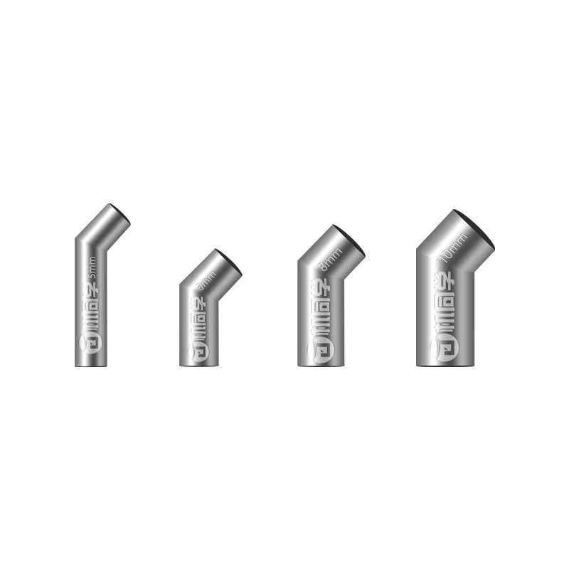 4PCS 5/6/8/10mm Special Elbow Air Gun Nozzle For 861/2008 And Other Heat Guns Give Away 2 Blades