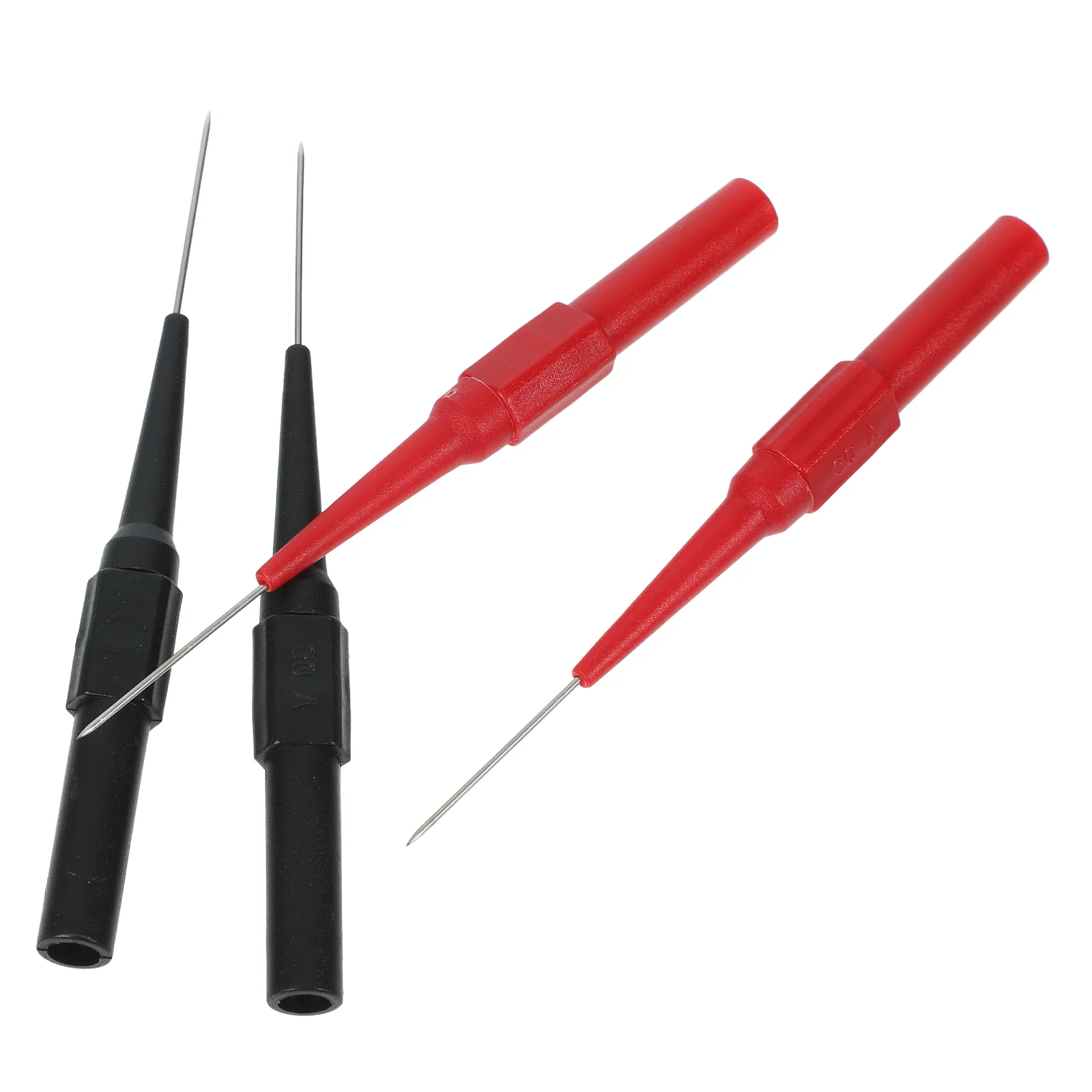 

4 Pcs Circuit Test Probe Insulation Tester Back Pin Lead Multimeter Leads Stainless Steel Piecing Needle Kit Probes