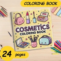 1PC Adult Graffiti COSMETiCS Coloring Book 24 Page Colouring Book Decompression Entertainment Holiday Party Gift 1