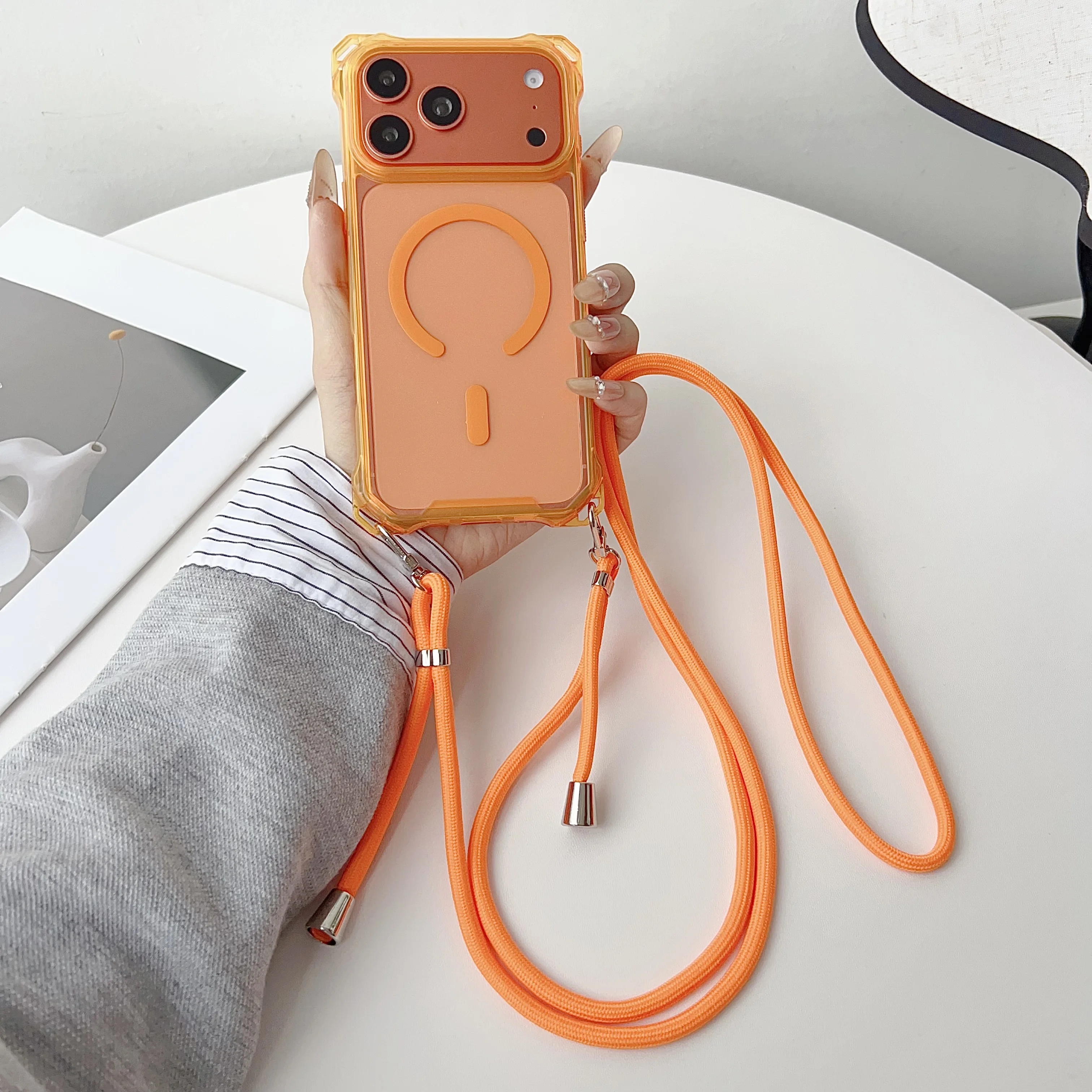 Enhanced Adjustable Crossbody Lanyard Phone Case with Anti-Drop Protection and Magnetic Features