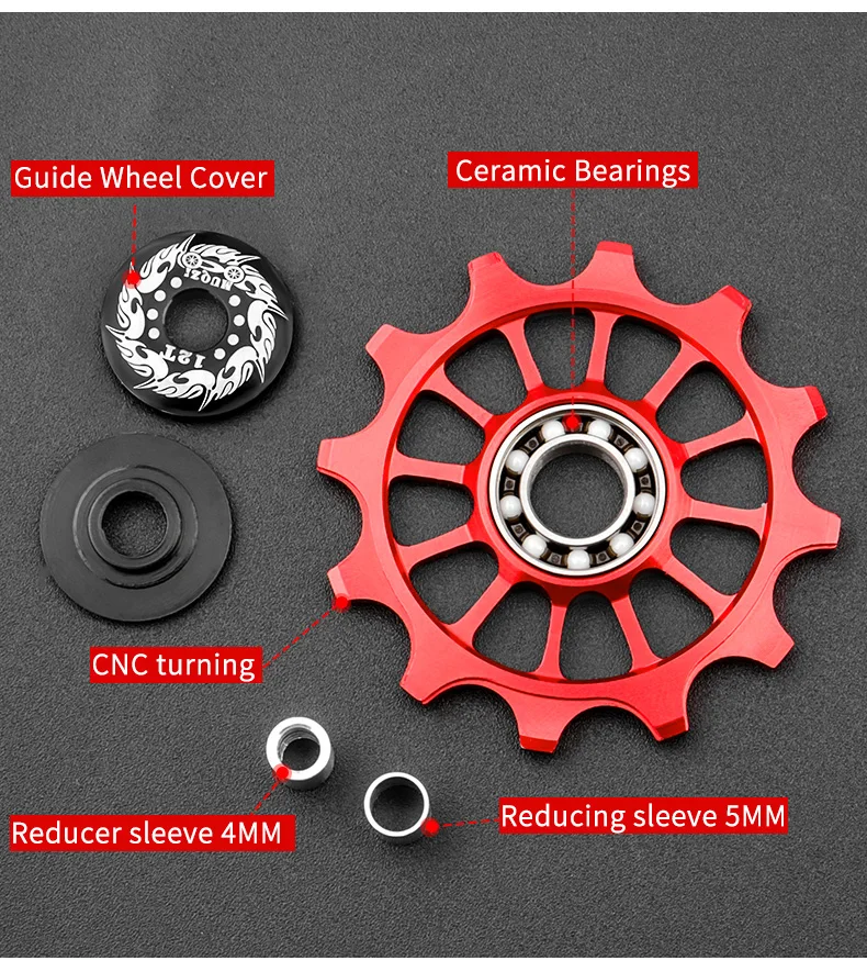 1 pièce 11T roulements de vélo roue de dérailleur arrière poulies de