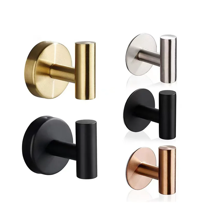 Adhesive Hooks Adhesive/Screws Wall Hooks Door Key Clothes Coat Hanger Bathroom Robe Towel Holder Organizer Hanging Hook Kitchen Hardware