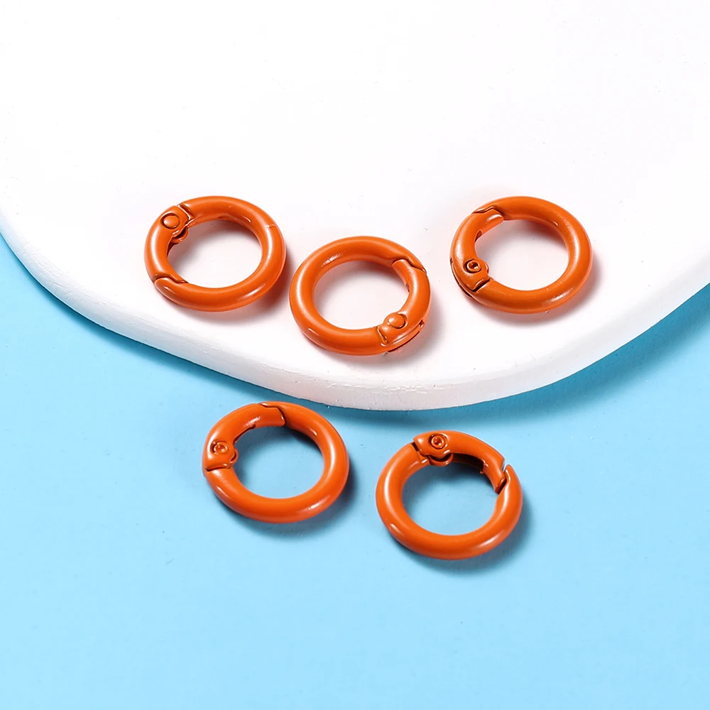 Pack of 5 Colorful Metal Spring Clasp Keychain Clips for DIY Jewelry and Accessories