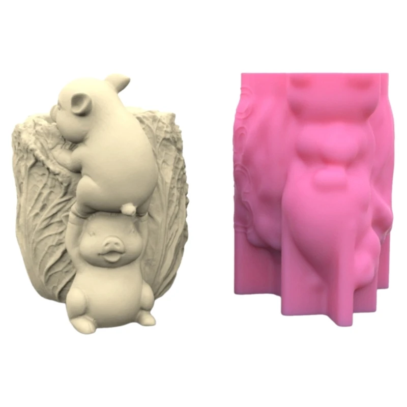 

Прочная 3D силиконовая форма, силиконовая форма для литья, милая свинья, силиконовые формы для рукоделия для изготовления горшка