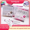 Languo Acrylic Marker Pen Soft Head for Artist Rock Painting Glass Ceramic Fabric Diy Crafts Student Graffiti Acrylic Paint Pens 1