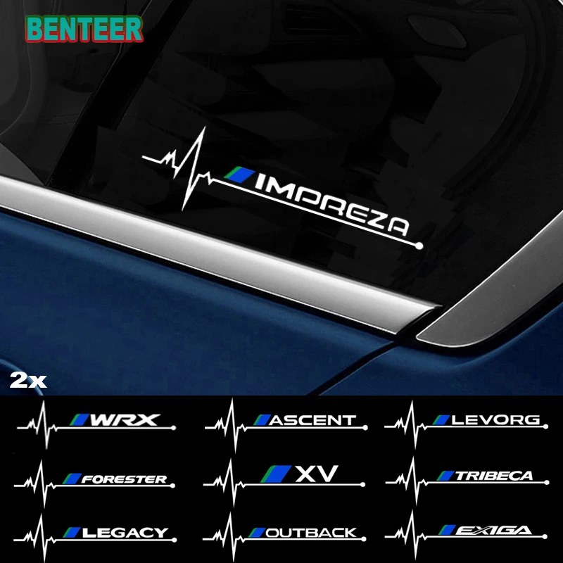 

2pcs Car Windows Sticker For Subaru Forester Ascent Legacy XV WRX Outback Crosstrek Exiga Levorg Tribeca Solterra Impreza