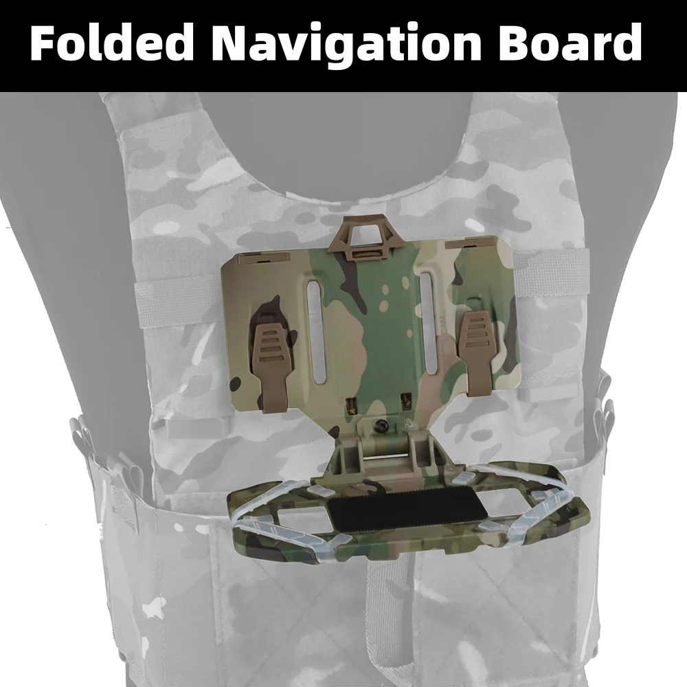 

Tactical MOLLE Folding Navigation Board CS Military Airsoft Map Case Admin Panel Mobile Phone Holder for Screen Size 4.7-6.7in