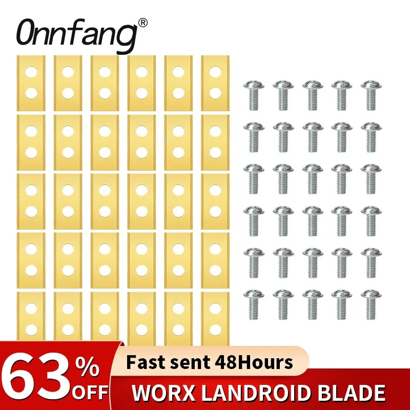 Onnfang Lawn Robot Blade Golden/Silver Lawn Mover Replacement Blade For Worx Landroid Robot Mower Replacement Blades Garden