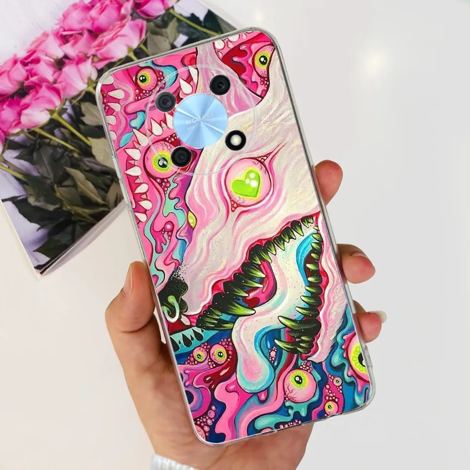 Elegant Printing Soft Silicone Clear TPU Slim Phone Case