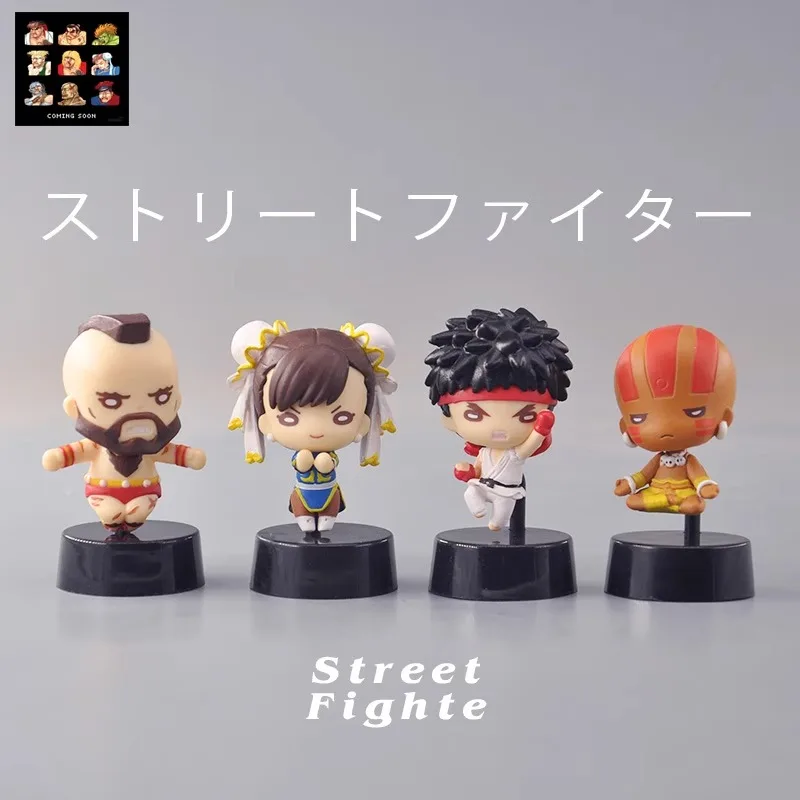 

Genuine Street Fighte Game Characters Different Styles of Cute Cartoon Anime Characters Ryu Chun-Li Gouki Guile PVC Decoration