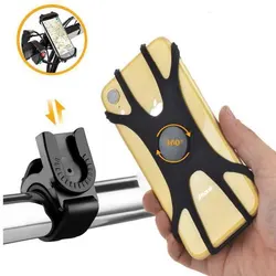 Universal 360° Rotatable Bicycle and Motorcycle Phone Holder in Black (Black)