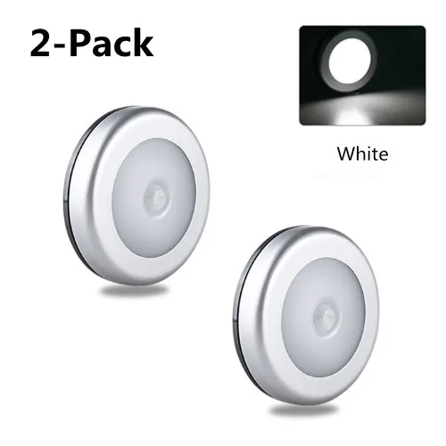 Night Light 6LEDs Sensor PIR Infrared Motion LED Bulb Auto On and Off Closet Battery Power For home Wall Lamp Cabinet Stairs candle night Night Lights