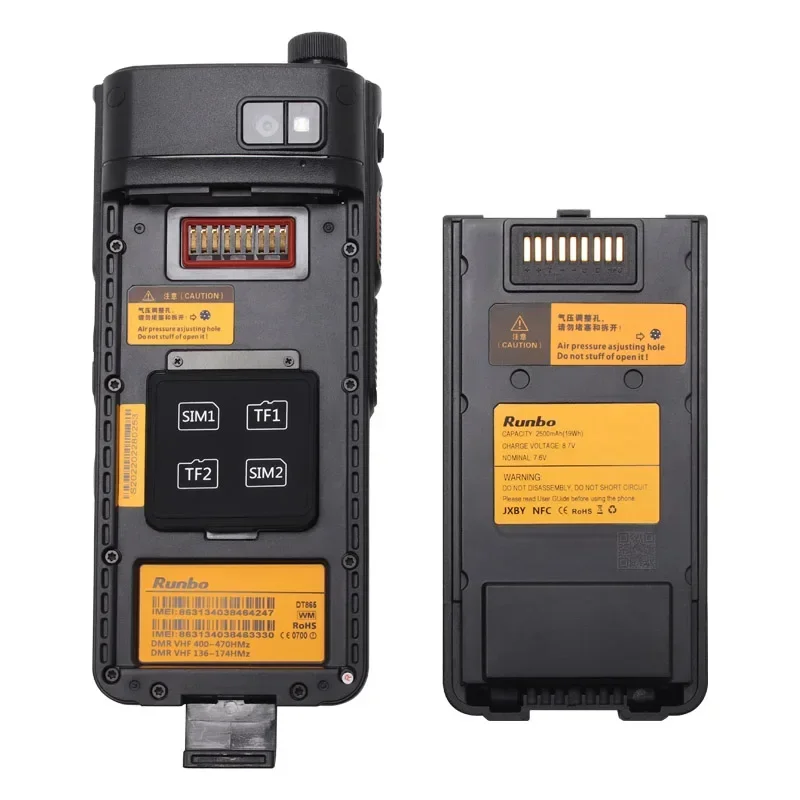 UNIWA Runbo E81 UHF VHF Walkie Talkie Rugged 4G Smartphone Android 8.1 Waterproof Digital Radio 13MP 2500mAh 4.0" Cellphone NFC