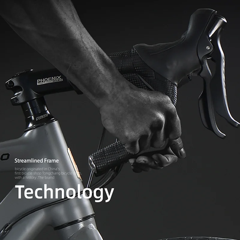 Road Bicycle for Men and Women, Aluminum Curved Handle