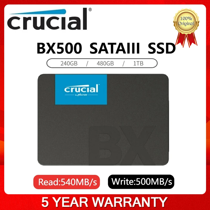 Disque Dur SSD Interne – BX500 – 1To – 2,5 pouces (CT1000BX500SSD1