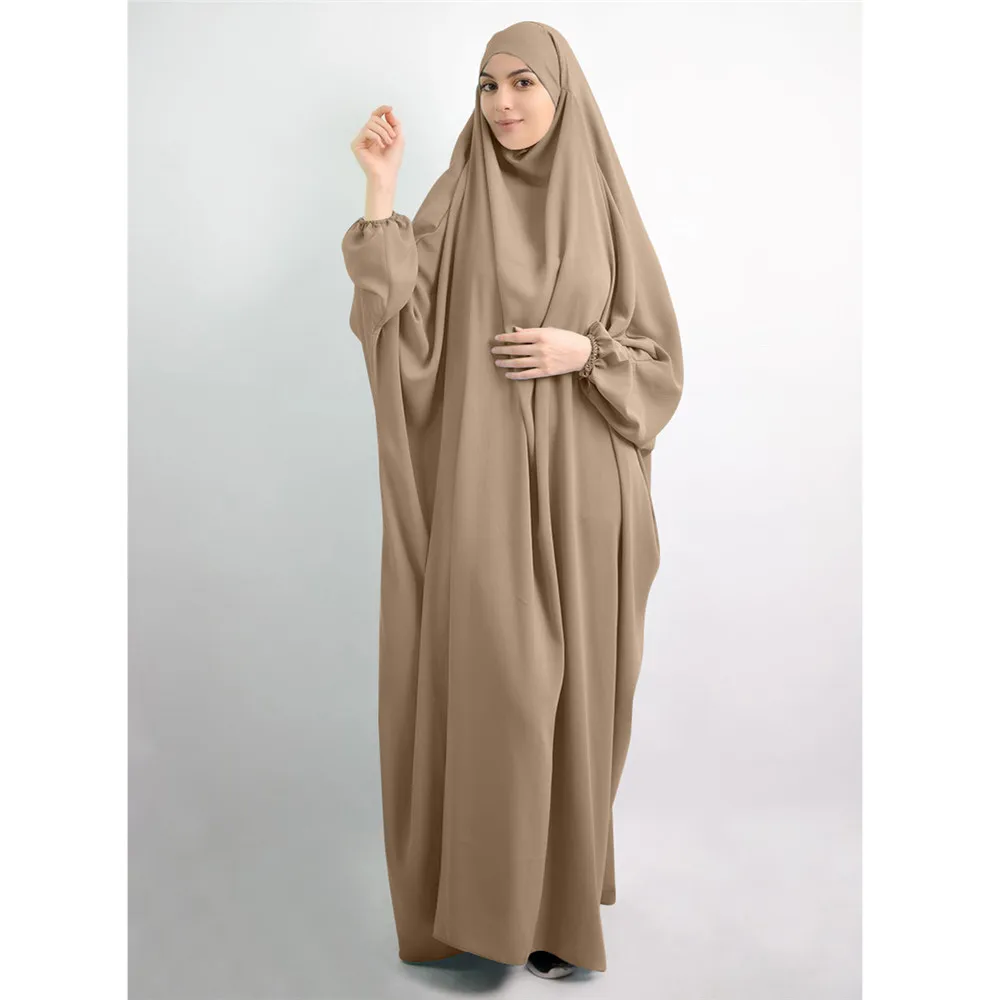 

Ramadan Arabic One Piece Amira Overhead Hijab Muslim Women Dress Turkey Burqa Niaqb Islam Arab Dubai Kaftan Robe Prayer Garment