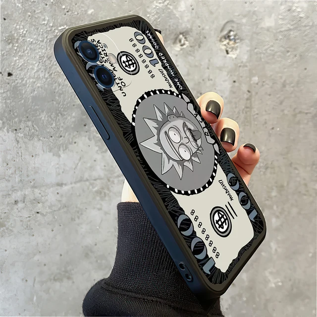 r-ick and mort Protect For iPhone 11 12 13 Pro MAX 6 6S 7 8 Plus 12 13 Mini X XS XR SE2020 Silicone Funny Phone Case Cover Funda Black ST-9759