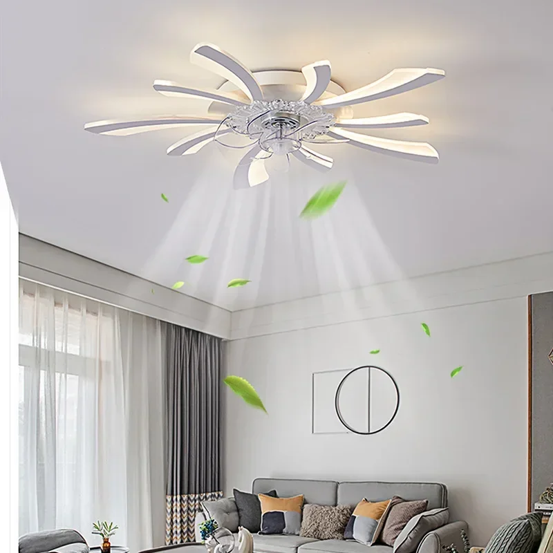 Modern LED Ceiling Fan Lamp Ceiling Fan With Remote Control Bedroom Dining Rooms Living Rooms Lights LED Electric Fans For Home