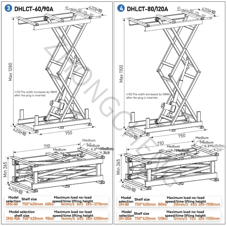 DH200A 12/24V Household Industrial Smart Electric Lift Small Electric Lifting Pl