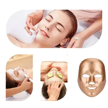 7-Color LED Beauty Mask for Women - USB Rechargeable, Touch Control Facial Care Device with Lithium Battery 2