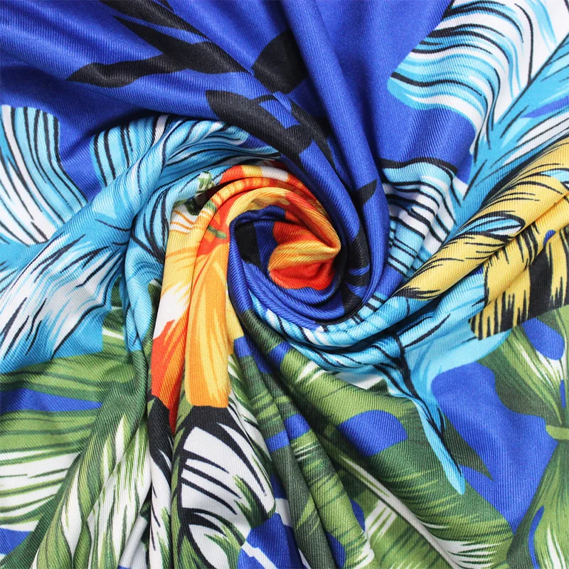 Summer Clothes for Women Robe Femme One Word Collar Sexy Floral Leaf Printing Bag Hip Backless Plus Size Maxi Dress Vacation