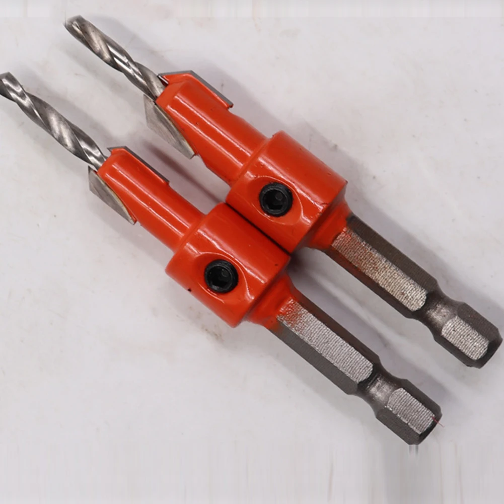 Drill Bit 6.35mm Hex Countersink 2.8/3/3.2/3.5X8 2.8/3/3.2/3.5X10 HCS Cutter For Woodworking Drilling Counterbore Power Tool 35mm buckle din rail fixed solid state relay clip clamp single phase solid state relay fixed power switch guide rail buckle