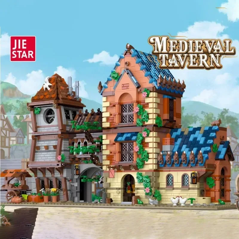 

Medieval Architecture Medieval Tavern MOC 89151 Ideas Buliding Bricks House Modular Model Blocks Education Toys Gifts For Child