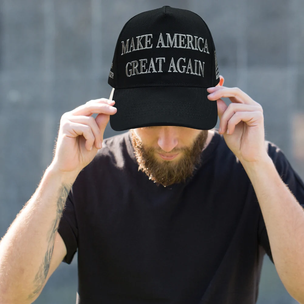 Dark MAGA Hat,Black MAGA Hat Trump Hats Never Surrender All Black 45/47th USA Embroidered,Adjustable Musk's Baseball Cap