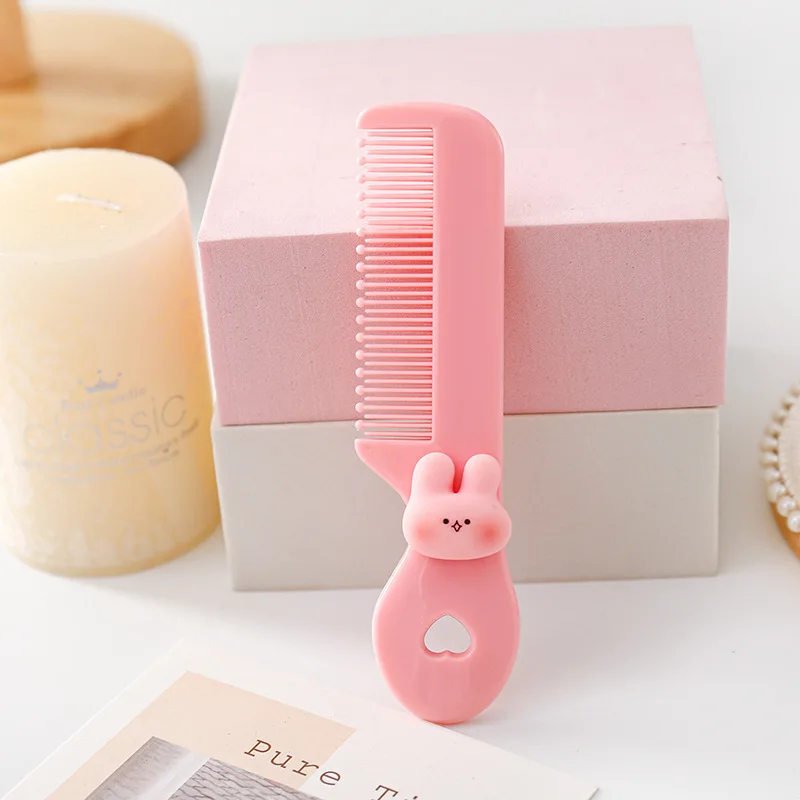 Protable Hair Brushes Cute Mini Comb for Baby Girl Boy Small Koran Cartoon Animal Floral Hair Comb Girl Kid Accessories