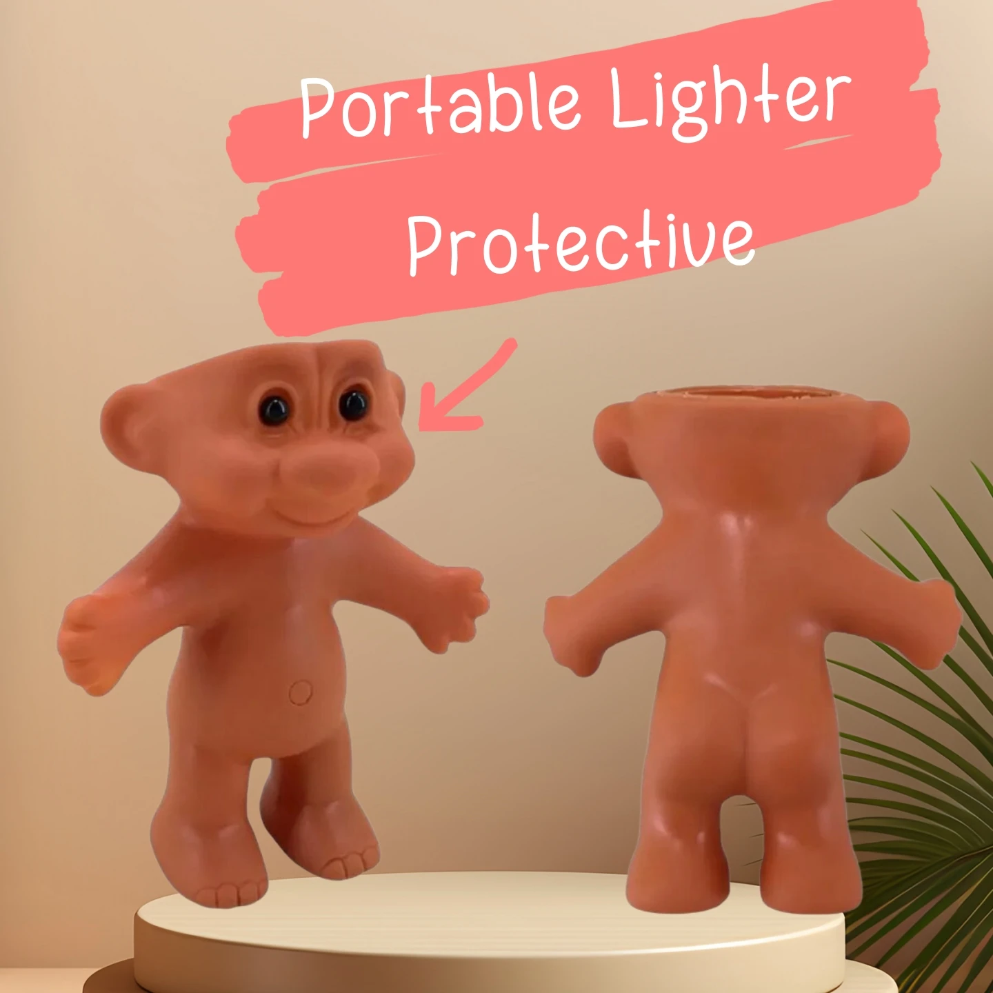 1/50PC Portable Lighter Silicone Protective Shell Cute Troll Doll Lighter Holder Cute Anti Fall Lighter Storage Case Accessories