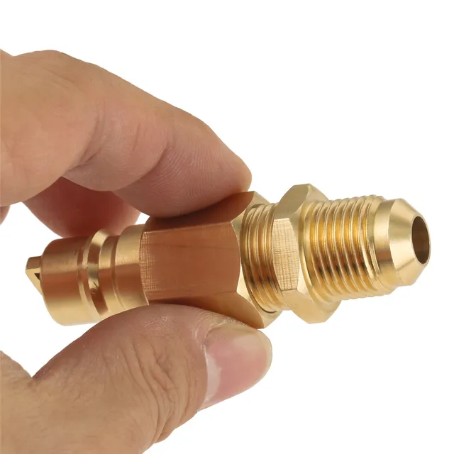 1Dc-Os Sárgaréz 3/8 "Hím Fáklya Természetes Tömlő Adapter Földgázsá Alakítva 3/8" Gyors Leválasztó Dugó Illesztése Szivárgó, Kiváló Minőségű - Image 4