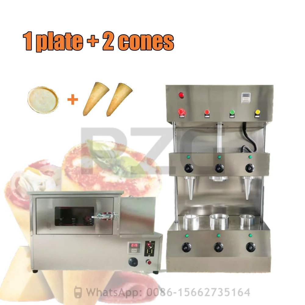 Commercial Stainless Steel Pizza Cone Oven Machine Pizza Cone Making Machine With 1 Plate 2 Cones