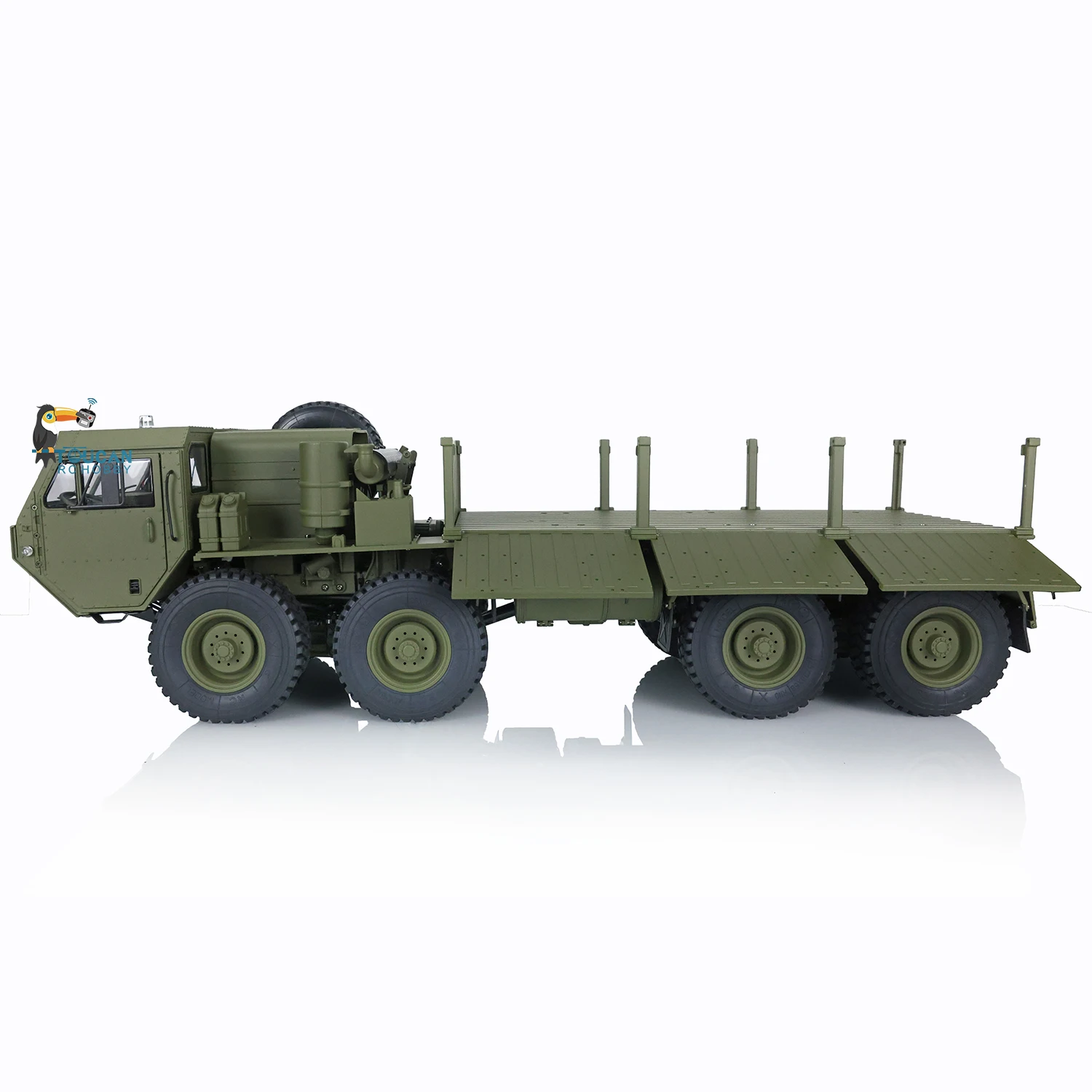 HG 8*8 Chasis 1/12 RC US Military Truck Metal Model 2.4G Radio Servo Motor P801 Gift Toys 4