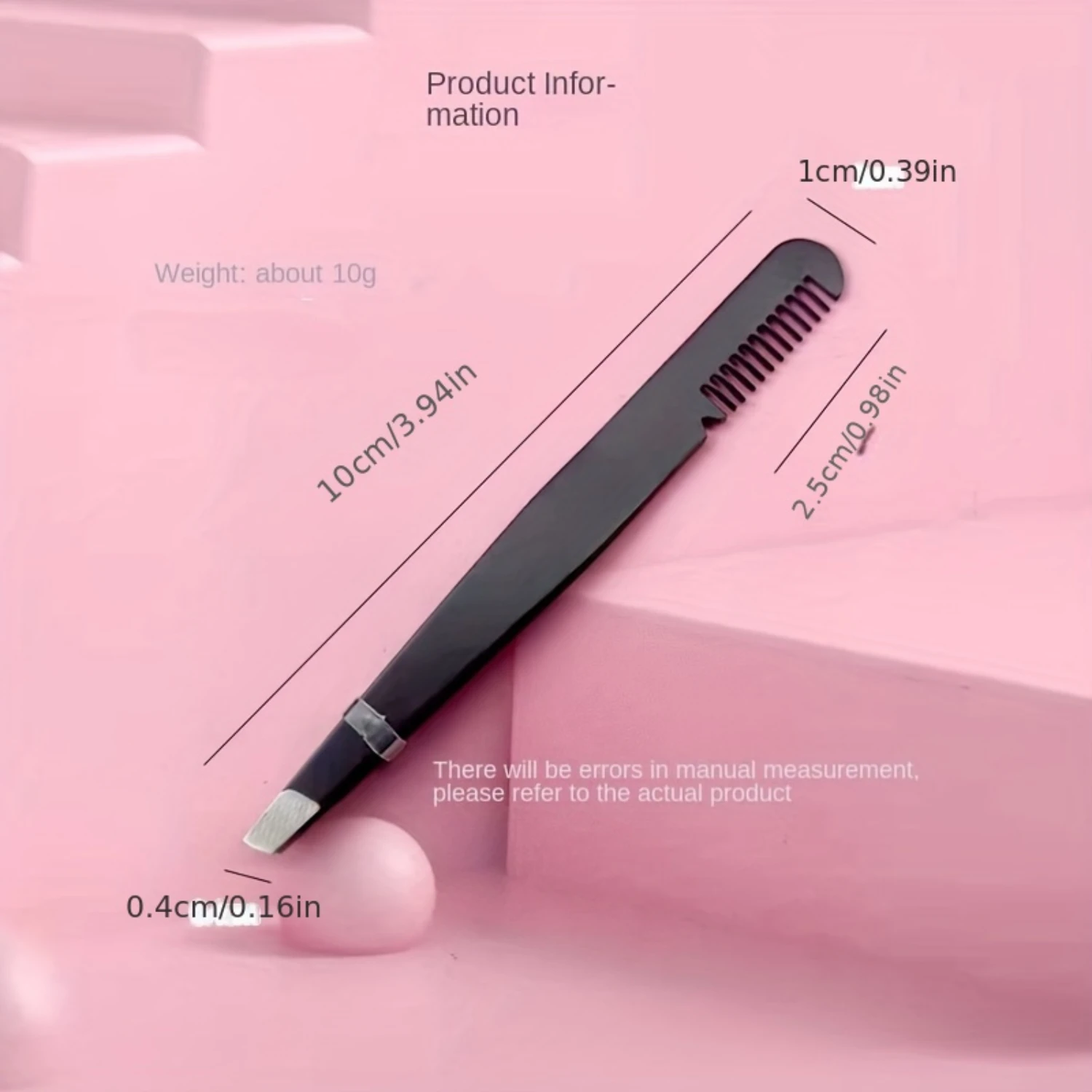 Precision Stainless Steel Eyebrow and Beard Tweezers