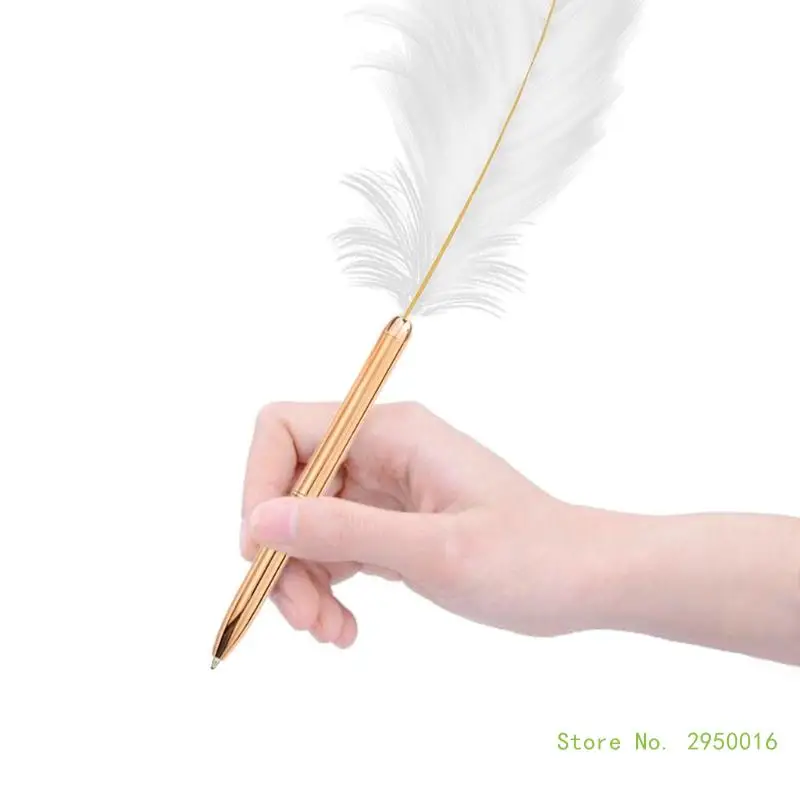Stylish Feather Ballpoint Pen Wedding Writing Pen Business Signature School Supplies
