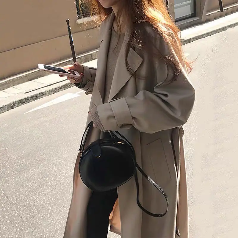 Windbreaker Large size Woolen coat Spring and Autumn Large Size Woman's clothing Long sleeves main image 0