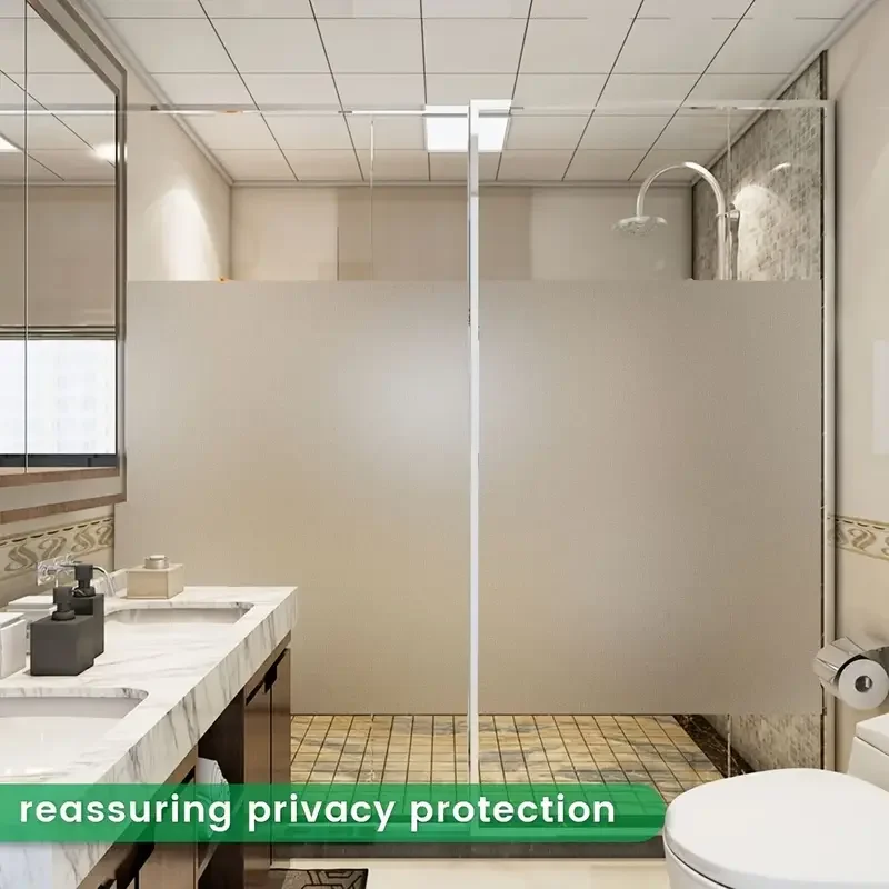 Window Film Window film frosted glass privacy film glue-free bathroom static sticker sunshade heat insulation home wall sticker