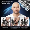 Electric Shaver 7D Floating Cutter Head Base Charging Portable Men Beard Trimmer Clipper Rechargeable Bald Head Electric Razor 5