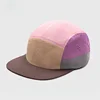 Custome Logo 5-panel Color Matching Quick-drying Hat Big Head Wide Brim Sunshade Casual Flat Edge Baseball Cap for Men and Women 3